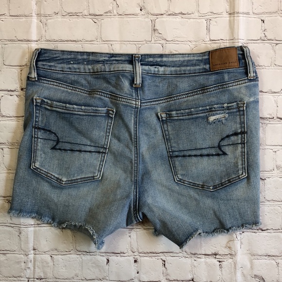 AEO prestressed cutoff jean shorts - Picture 2 of 8